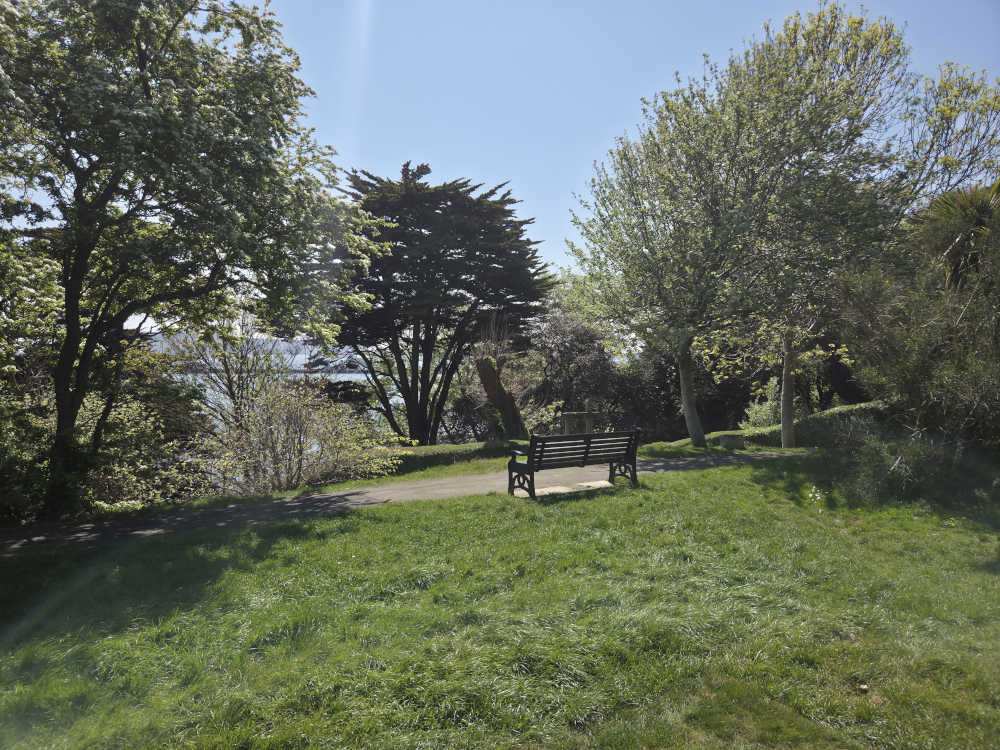 Quiet seating area in Nothe Gardens Weymouth