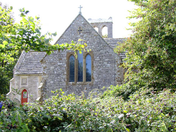 Tyneham Church in the abandoned village of Tyneham Dorset