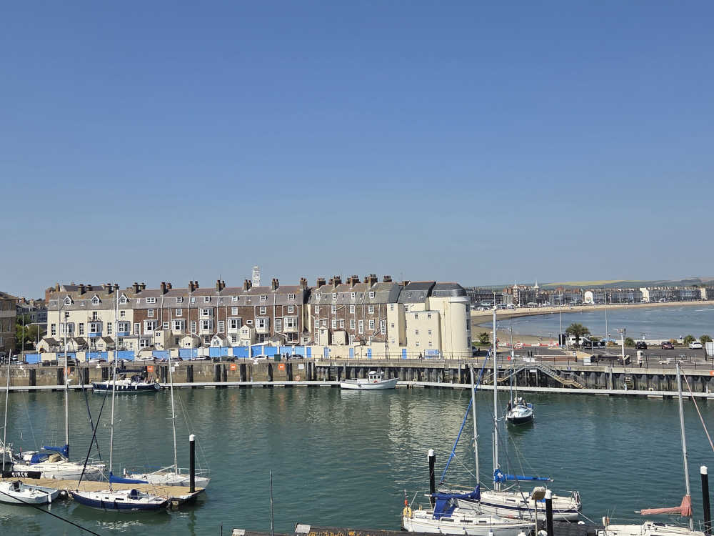 View of Weymouth Harbour from the Spanish Steps